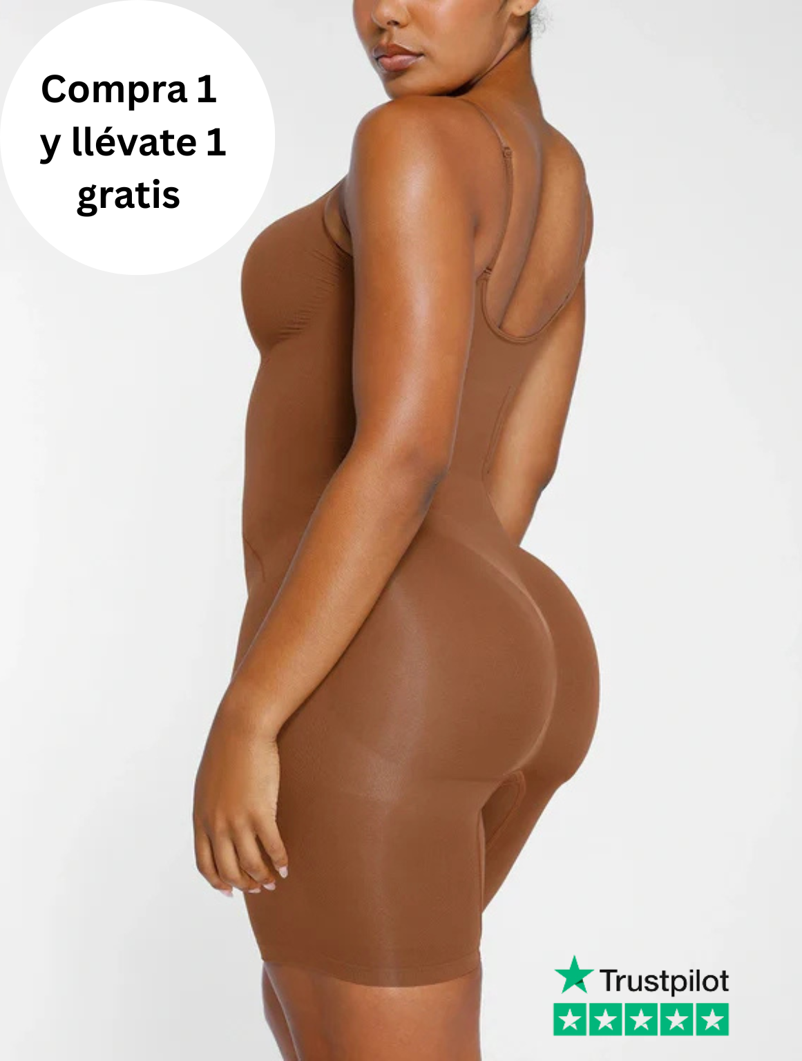 Body con escote redondo hasta la mitad del muslo